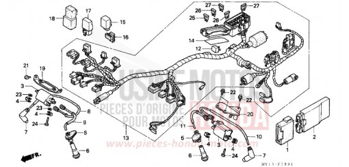 WIRE HARNESS/ IGNITION COIL (2) XRV750X de 1999